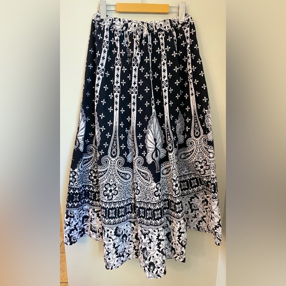 Boho 100% Cotton Maxi Skirt made in India Free Size Hippie Cottagecore Festival - Picture 6 of 9